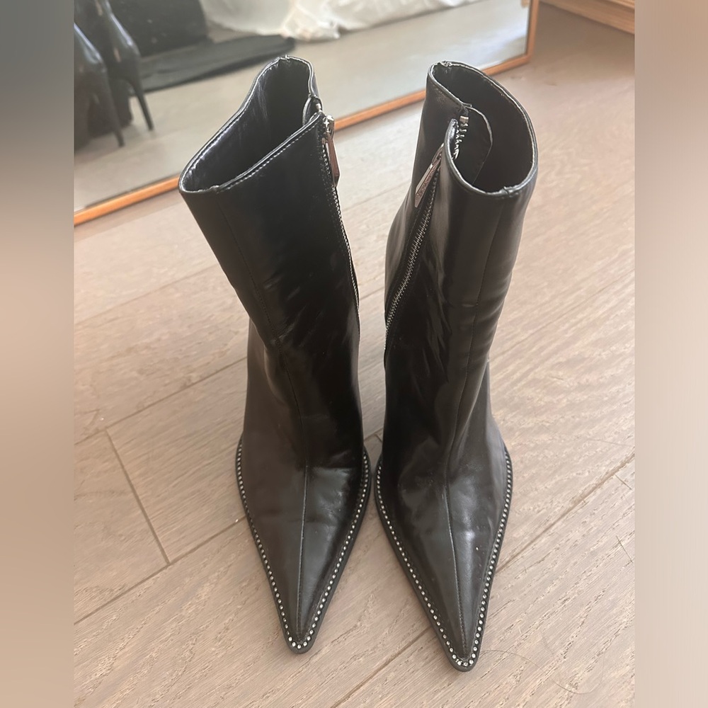 Zara pointy toed rhinestone booties (heeled boots). EU size 41 (fits US 10.5)